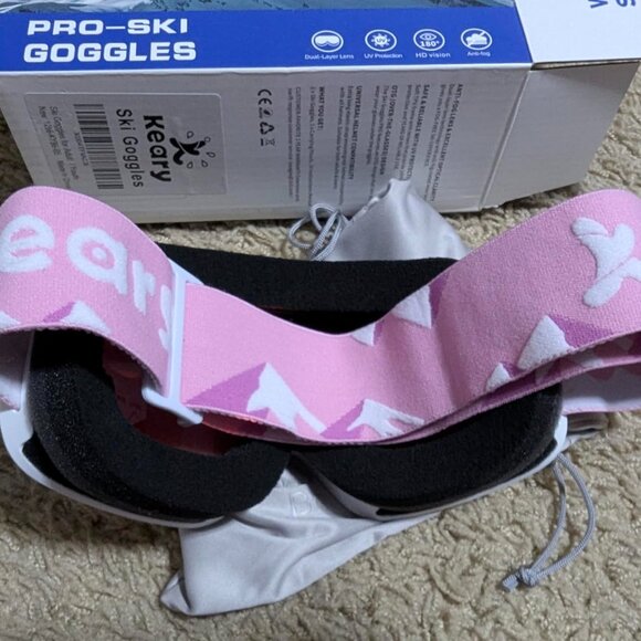 UV Protection Snowboard Pink Goggles - Picture 3 of 11